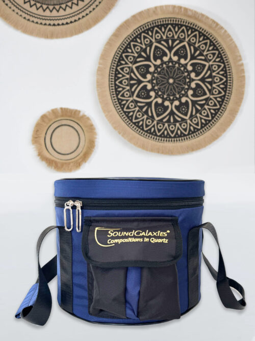 Blue singing bowl bag