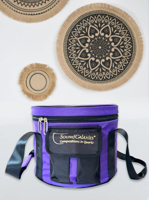 Purple singing bowl bag